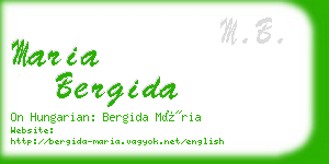 maria bergida business card